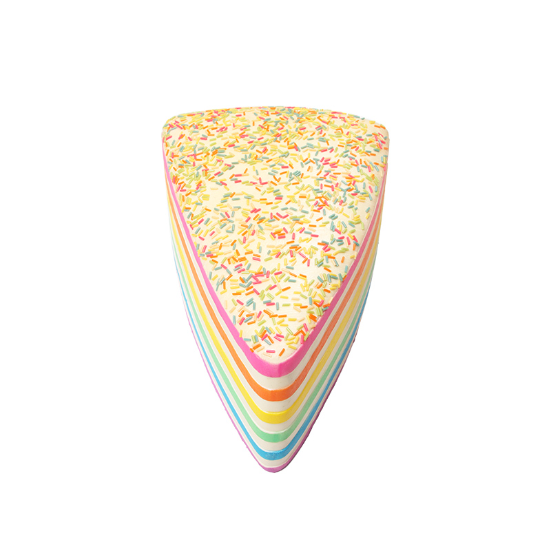 A 25cm big triangle rainbow cake