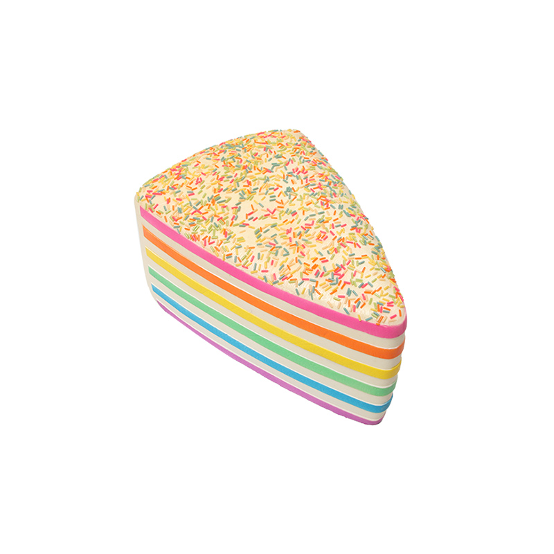 A 25cm big triangle rainbow cake