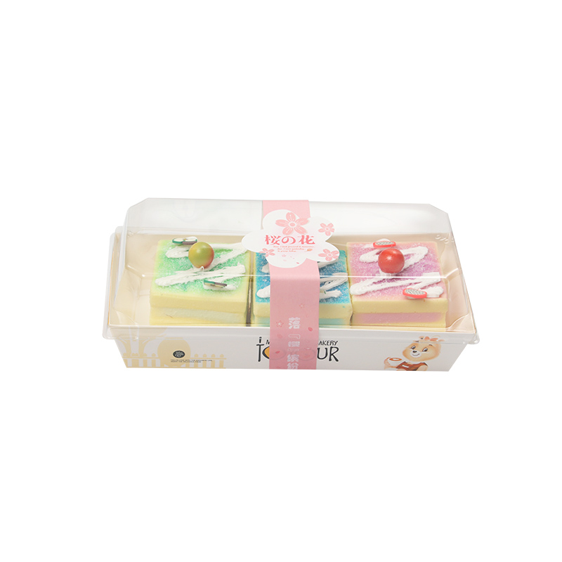 5cm square three-layer cake set with sprinkling powder