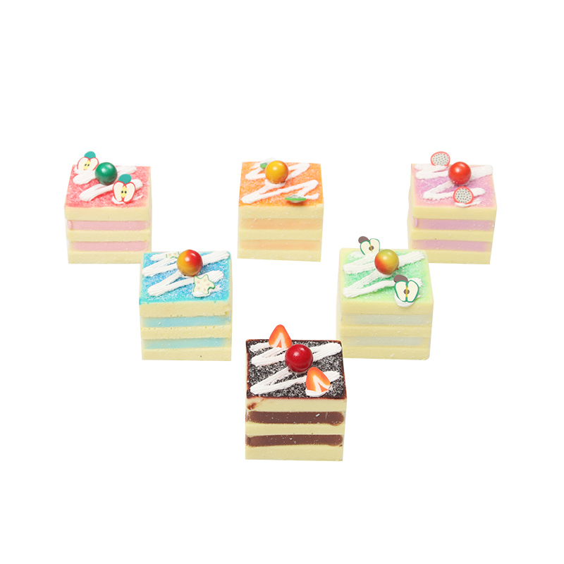 5cm square three-layer cake set with sprinkling powder