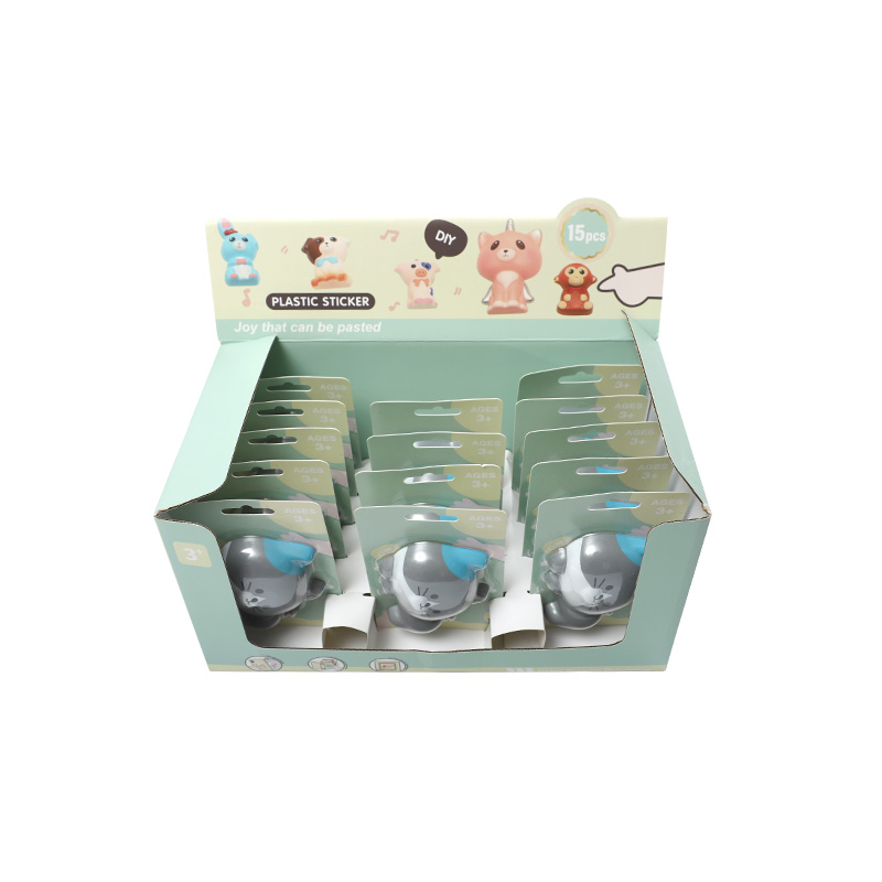 Book post featuring a blue-eared gray cat