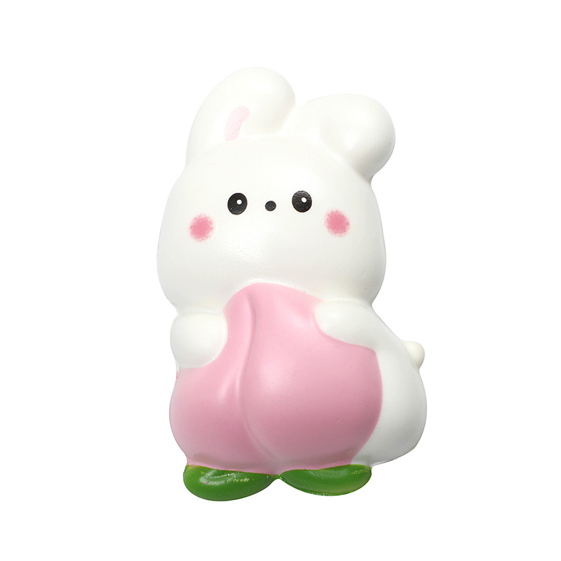 Rabbit-themed peach book stickers