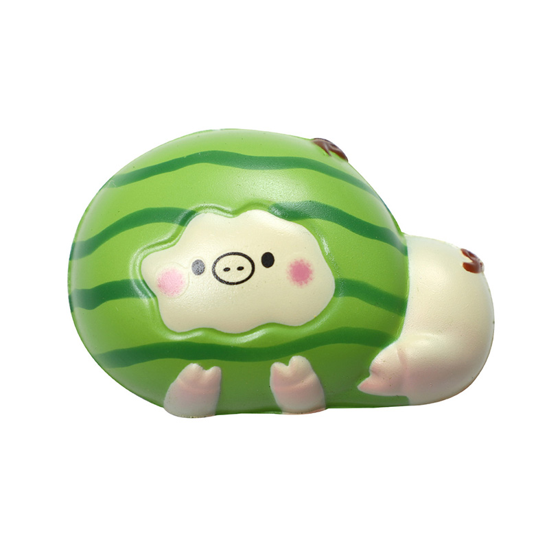 A book sticker featuring a watermelon pig