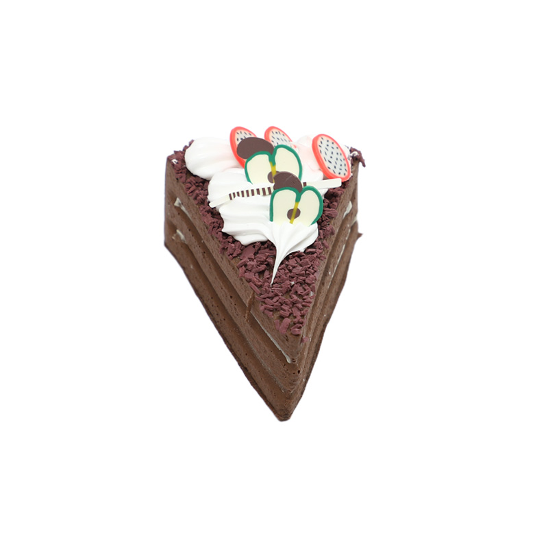 Triangular chocolate cake
